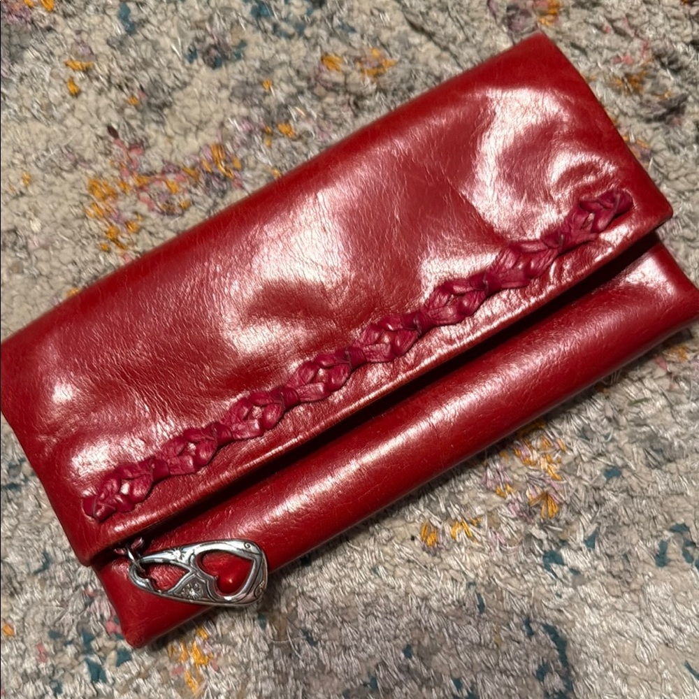 Brighton Red Leather Wallet Tri Fold